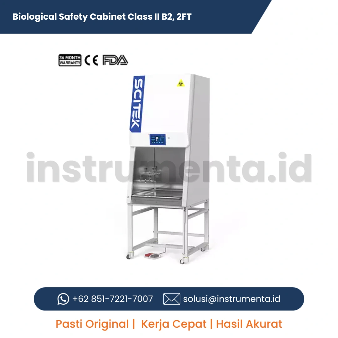 Authorized Distributor Class II B2 Biological Safety Cabinet SCITEK BSC-IIB2-2F Kabinet Biosafety 2FT Sistem Total Exhaust 100% Bebas Bahan Kimia Volatil
